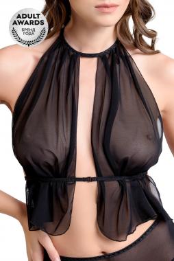 Бралетт с пояском Erolanta Clara, черный арт 742101 (48-52) - Секс шоп в Челябинске, интернет магазин интимных товаров | Мулен Руж