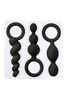Набор анальных плагов Satisfyer Booty Call black 3 шт, силикон, чёрный, 13,5 см EE73-774-0118 - Секс шоп в Челябинске, интернет магазин интимных товаров | Мулен Руж