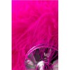 Анальная втулка TOYFA Metal маленькая, серебристая, с розовой опушкой - Секс шоп в Челябинске, интернет магазин интимных товаров | Мулен Руж