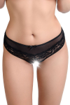 Эротические трусики с жемчужной нитью Erolanta Joan, черный 741261 (50-52) - Секс шоп в Челябинске, интернет магазин интимных товаров | Мулен Руж