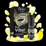 Съедобный гель с вибрацией Orgie DUAL VIBE! со вкусом коктейля LEMON GIN AND TONIC 15мл 17557 - Секс шоп в Челябинске, интернет магазин интимных товаров | Мулен Руж