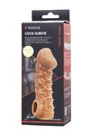 Насадка реалистичная KOKOS COCK SLEEVE 009-L с дополнительной стимуляцией, TPE, телесная, 17.6 см CS.009-L  - Секс шоп в Челябинске, интернет магазин интимных товаров | Мулен Руж