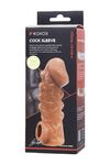 Насадка реалистичная KOKOS COCK SLEEVE 008-M с дополнительной стимуляцией, TPE, телесная, 15.6 см CS.008-M  - Секс шоп в Челябинске, интернет магазин интимных товаров | Мулен Руж