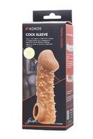 Насадка реалистичная KOKOS COCK SLEEVE 009-L с дополнительной стимуляцией, TPE, телесная, 17.6 см CS.009-L  - Секс шоп в Челябинске, интернет магазин интимных товаров | Мулен Руж