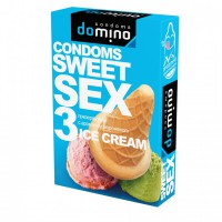 ПРЕЗЕРВАТИВЫ "DOMINO" SWEET SEX ICE CREAM 3штуки (оральные) - Секс шоп в Челябинске, интернет магазин интимных товаров | Мулен Руж