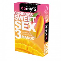 ПРЕЗЕРВАТИВЫ "DOMINO" SWEET SEX MANGO 3 штуки (оральные) - Секс шоп в Челябинске, интернет магазин интимных товаров | Мулен Руж
