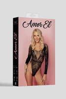 Боди Amor EL ажурный (S/L) AME060BLK - Секс шоп в Челябинске, интернет магазин интимных товаров | Мулен Руж