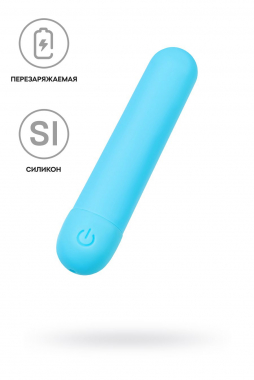 Вибропуля A-Toys by TOYFA MURR, силикон, голубой, 10 см 761062 - Секс шоп в Челябинске, интернет магазин интимных товаров | Мулен Руж