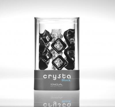 Нереалистичный мастурбатор TENGA Crysta Block, TPE, прозрачный, 15,5 см CRY-003 - Секс шоп в Челябинске, интернет магазин интимных товаров | Мулен Руж