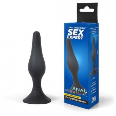 ВТУЛКА АНАЛЬНАЯ цвет чёрный, L 110 мм D 28 мм арт. SEM-55040 - Секс шоп в Челябинске, интернет магазин интимных товаров | Мулен Руж