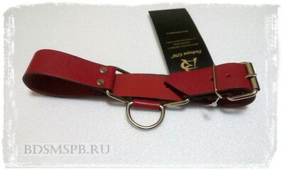 Наручи ременные красные с полукольцом Р2241а - Секс шоп в Челябинске, интернет магазин интимных товаров | Мулен Руж