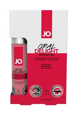 Стимулирующий гель для оральных ласк с десенсибилизацией / Oral Delight Strawberry Sensation - 30 мл JO40481 - Секс шоп в Челябинске, интернет магазин интимных товаров | Мулен Руж